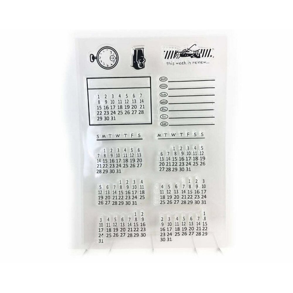 Perpetual Calendar Planner Stamp Kit 13 Pc Silicone Set Craft Bullet Journal mq